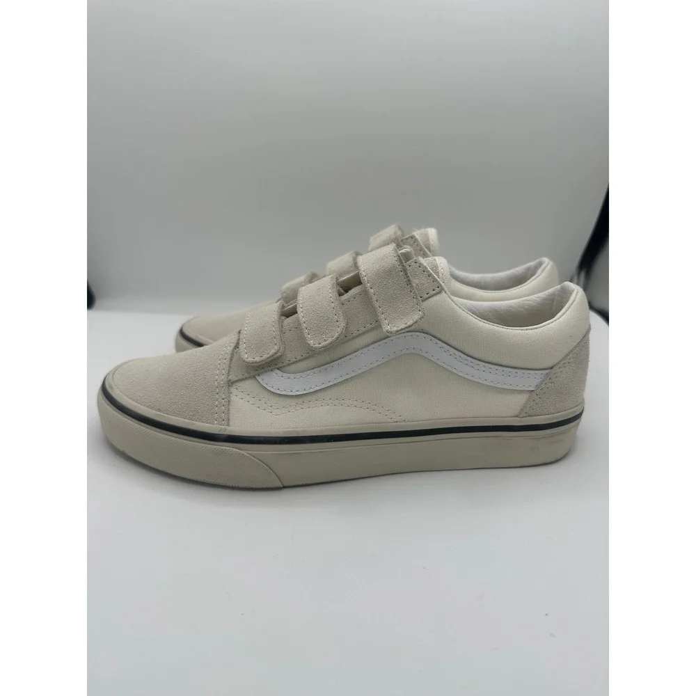 Vans Old Skool V Marshmallow Turtledove Suede Canvas Shoes Womens 7.5 Mens 6 - Picture 3 of 10